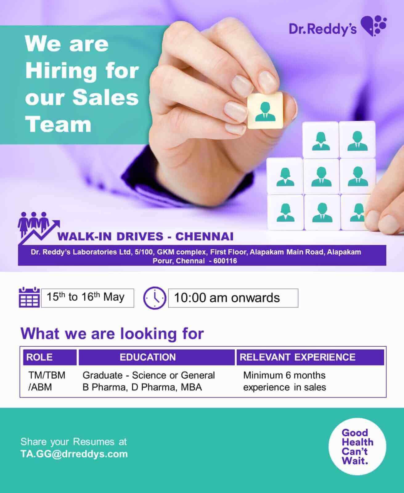 Dr Reddys Labs -Chennai