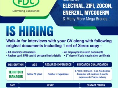 FDC Limited -Walkin Interview Lucknow