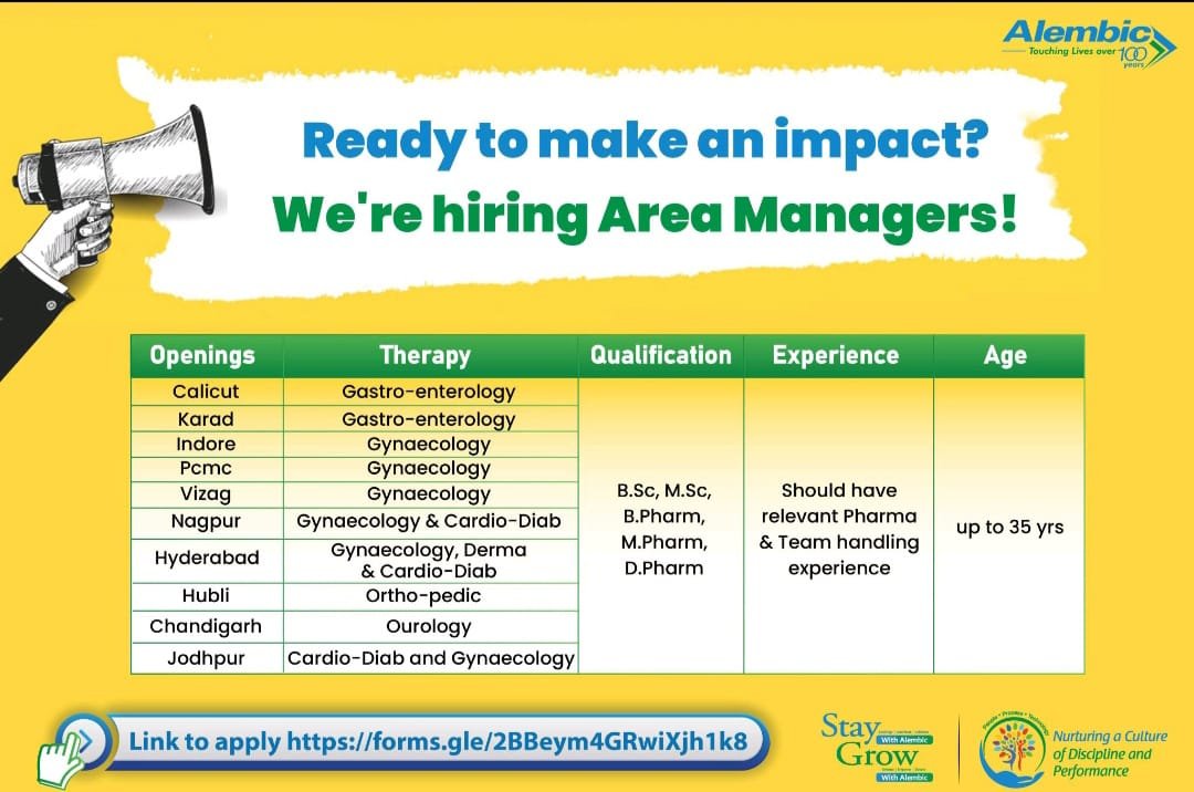 Alembic Pharma - ASM Jobs