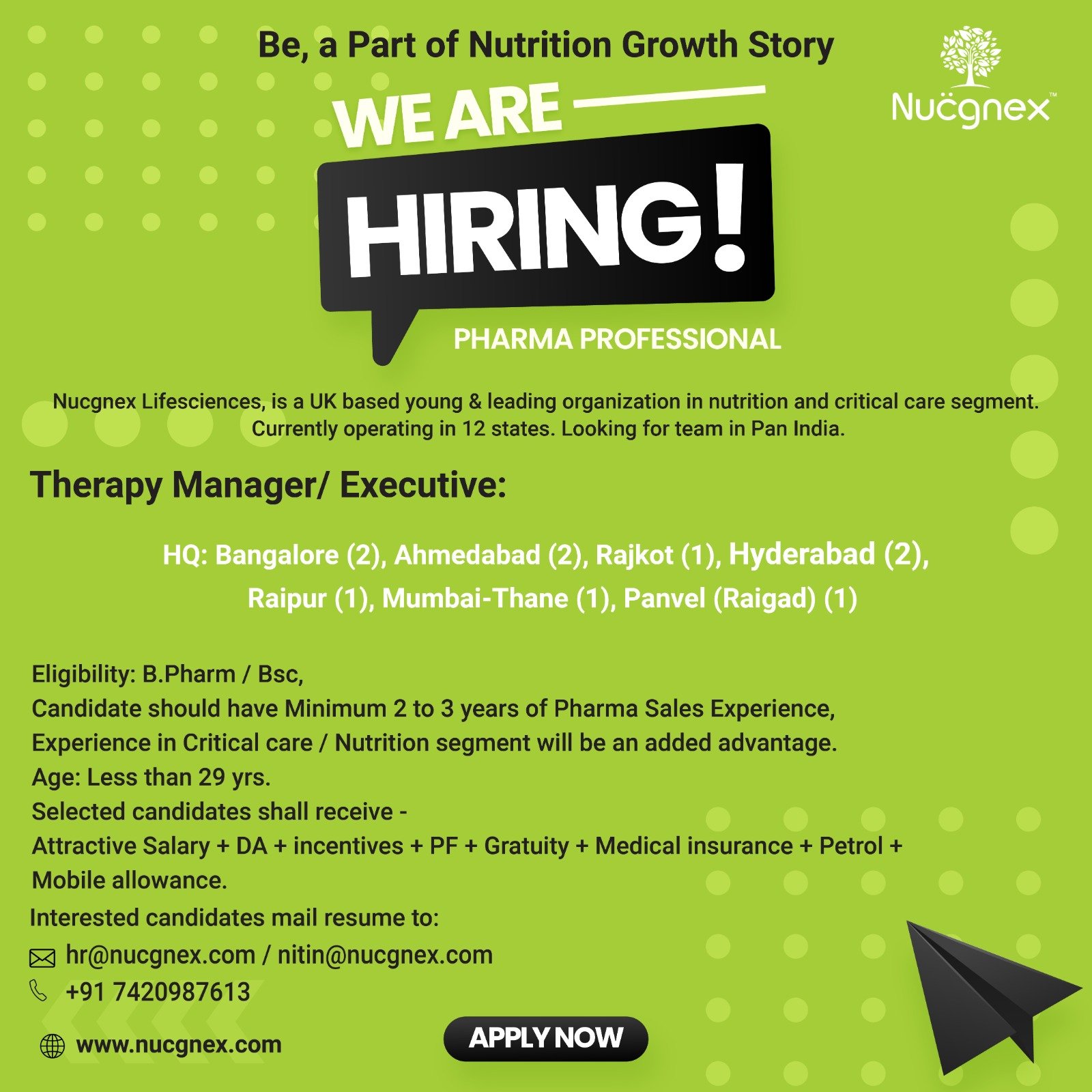 Nucgnex Lifescieces Jobs